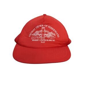 Ancient Order of Hibernians New York Mesh Truckers Hat Cap Snapback Vintage